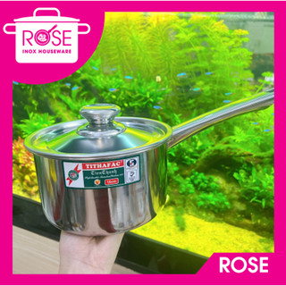 Quánh inox 430 TITHAFAC kèm nắp inox - quánh nồi inox 430 dùng đươc mọi loại bếp