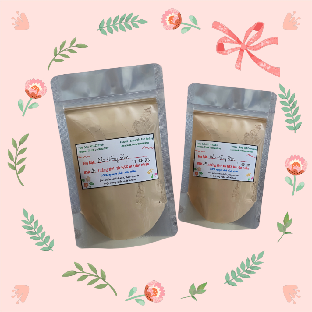 Bột Mặt Nạ Dẻo Hồng Sâm Collagen Đắp Mặt Dưỡng Da Thiên Nhiên