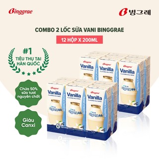 Combo 2 Lốc Sữa Vani Hàn Quốc Binggrae