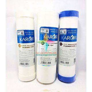 Bộ 3 lõi lọc nước KAROFI số 1.2.3