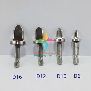 Bộ 04 mũi loe ống đồng bằng khoan chất liệu INOX siêu bền D6 +D10 +D12+D16 (T2291+2292+2293+2294)