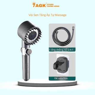 Vòi Hoa Sen Tăng Áp Cao Cấp 3 trong 1 Có 3 Chế Độ Hỗ Trợ Tăng Lực Nước Phun Sương Công Nghệ Nhật Bản Chính Hãng(7AGK)
