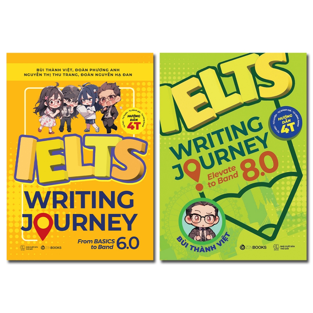 Sach - Bộ Sách Tiếng Anh Ielts Writing Journey (Tập 1,2) - Từ Cơ Bản Đến Band 8.0