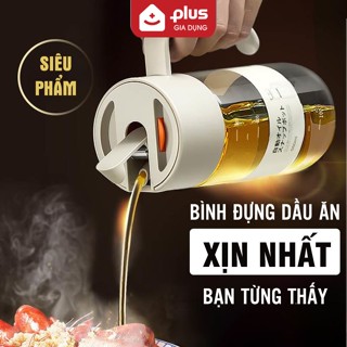 Lọ đựng dầu ăn, nước mắm thuỷ tinh borosilicate cao cấp, vòi tự rót thông minh, thêm dầu bằng 1 nút bấm LISSA x PHALEDO