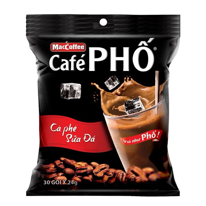 Cà phê Phố sữa đá túi 30 gói 24g/ gói