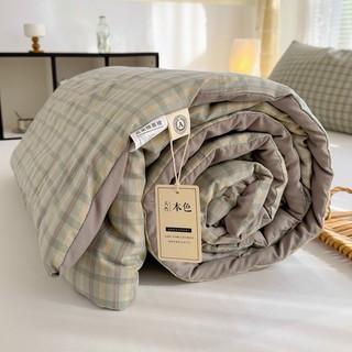 Chăn hè kẻ đũi cotton xơ đậu nành, chăn đũi kẻ hàn cao cấp kích thước 2mx2m3 hàng nhập khẩu MÀU XANH ĐẬM