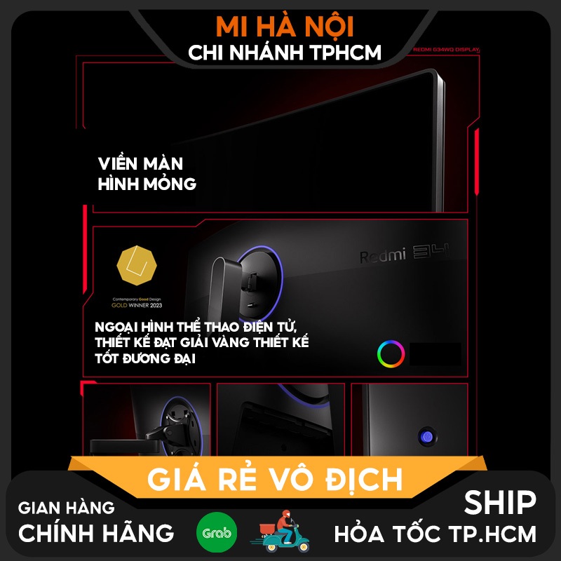 Màn hình cong Xiaomi Redmi 34 inch G34WQ (Bản Mới 2024) - Tốc độ làm mới 180Hz | BigBuy360 - bigbuy360.vn