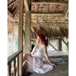 ✿ ĐẦM HOA TÀ CHÉO 2 DÂY ✿