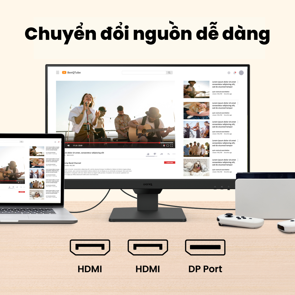 Màn hình máy tính BenQ GW2490 23.8 inch 1080p IPS 100Hz Công nghệ B.I+ Bảo vệ mắt phù hợp làm việc văn phòng và giải trí | BigBuy360 - bigbuy360.vn