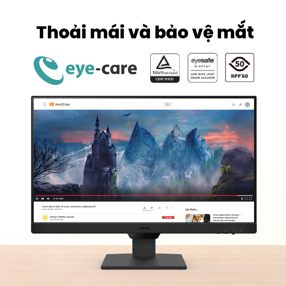Màn hình máy tính BenQ GW2490 23.8 inch 1080p IPS 100Hz Công nghệ B.I+ Bảo vệ mắt phù hợp làm việc văn phòng và giải trí | BigBuy360 - bigbuy360.vn