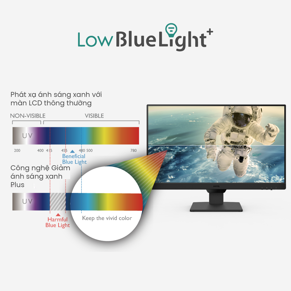 Màn hình máy tính BenQ GW2490 23.8 inch 1080p IPS 100Hz Công nghệ B.I+ Bảo vệ mắt phù hợp làm việc văn phòng và giải trí | BigBuy360 - bigbuy360.vn