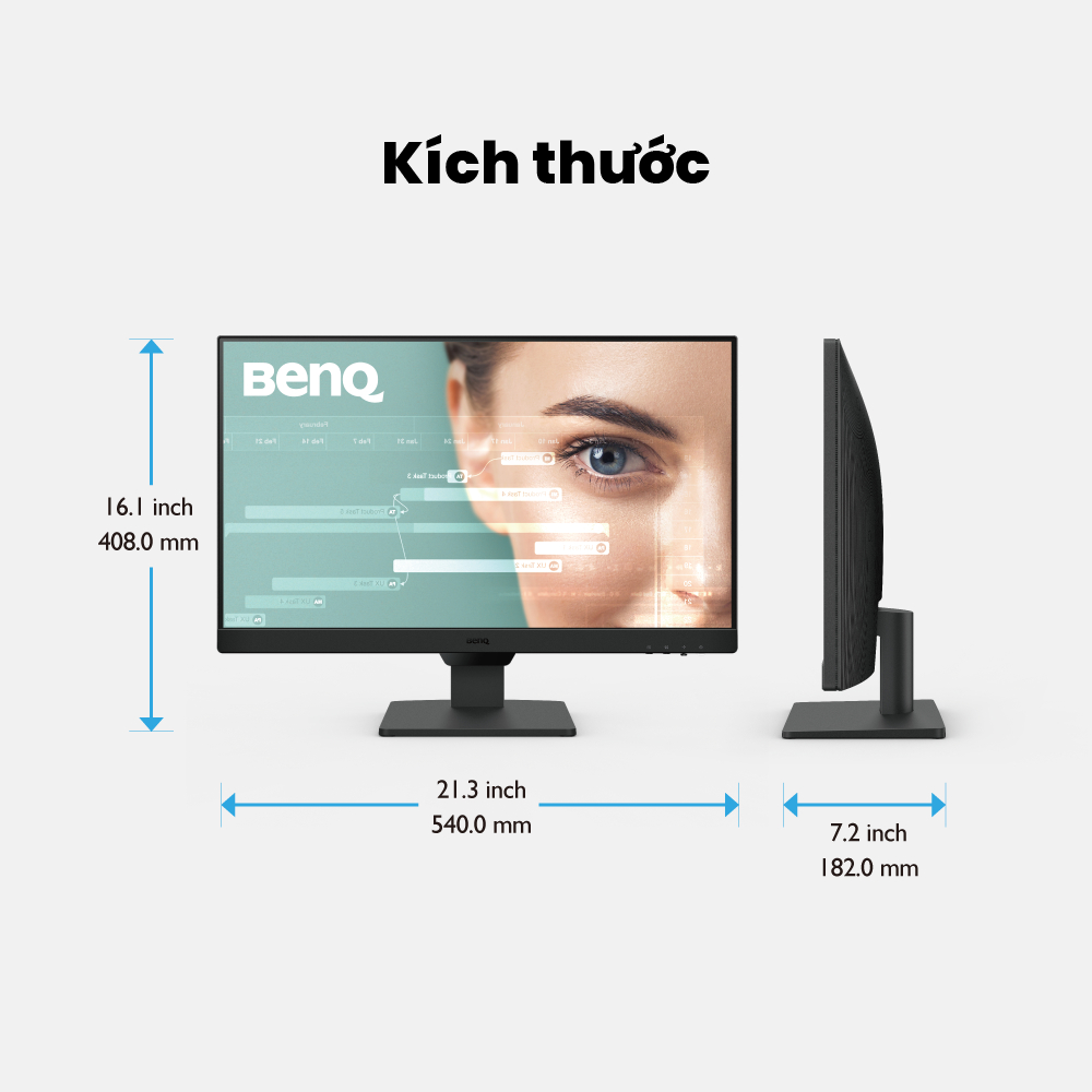 Màn hình máy tính BenQ GW2490 23.8 inch 1080p IPS 100Hz Công nghệ B.I+ Bảo vệ mắt phù hợp làm việc văn phòng và giải trí | BigBuy360 - bigbuy360.vn