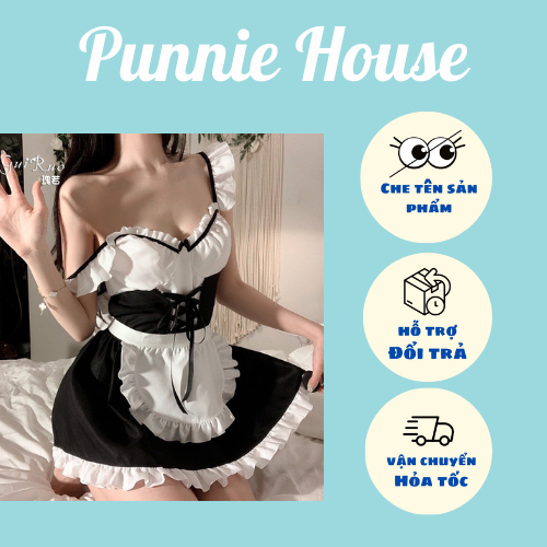 Váy ngủ cosplay cô hầu gái Nhật Bản dễ thương PUNNIE HOUSE HCM PCP79.
