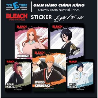 Set 5 tờ sticker nhân vật Bleach, Wedge Holdings, kích thước 6x8cm, SL 1 gói 5 tờ