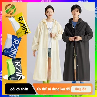 Áo mưa dài tay một mảnh di động EVA không dùng một lần Áo mưa ày và kéo dài dành cho người lớn một mảnh