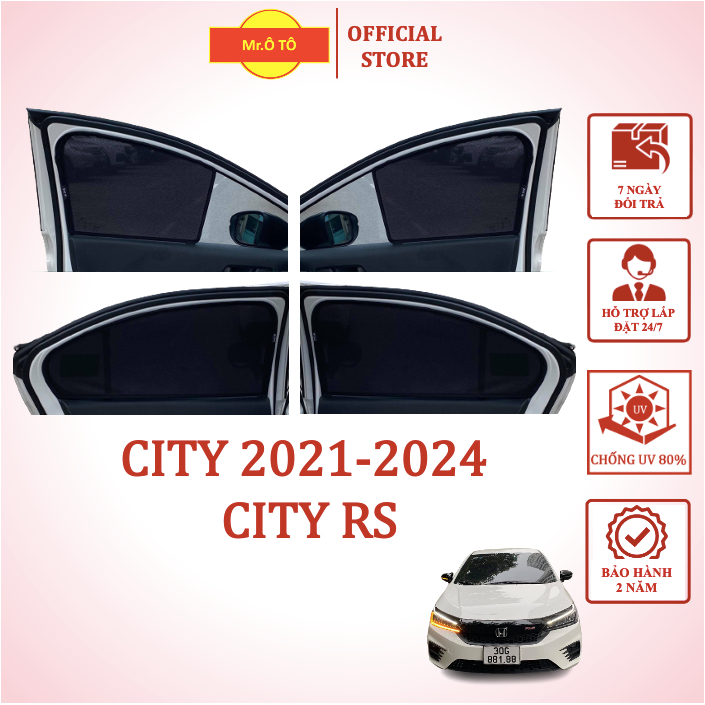 Rèm Che Nắng chống UV Xe Honda City 2021-2024 - City RS Hàng Loại 1 MR.ÔTÔ -Bảo Hành 2 Năm