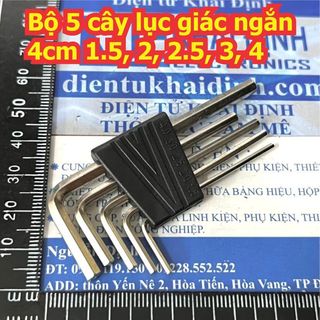 2 bộ 5 cây lục giác ngắn 4cm 1.5 2 2.5 3 4 kde2625