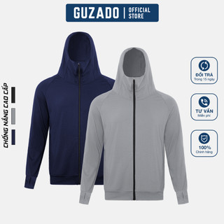 Áo Chống Nắng Nam GUZADO Vải Extracool Co Giãn, Thấm Hút Mồ Hôi Tốt, Làm Mát, Chống Tia UV Vượt Trội GCN01