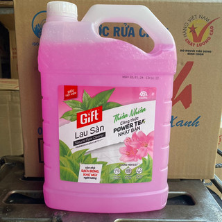 Nước lau sàn gift màu hồng can 3,8kg