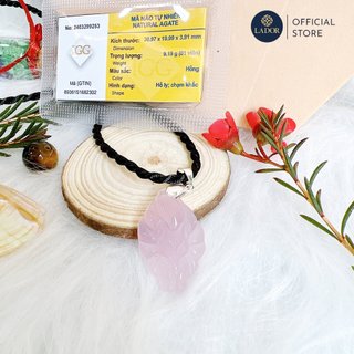 Dây Chuyền Hồ Ly, Mặt Dây Hồ Ly Chín Đuôi Đá Mã Não,Hàng Chuẩn Kèm Phiếu Kiểm Định Cho mệnh Thổ