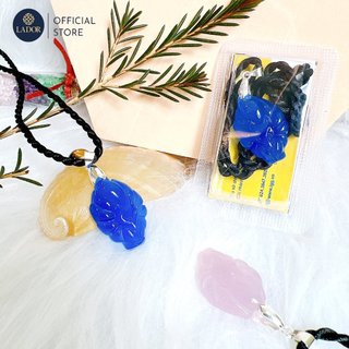 Dây Chuyền Hồ Ly, Mặt Dây Hồ Ly Chín Đuôi Đá Mã Não,Hàng Chuẩn Kèm Phiếu Kiểm Định Cho mệnh Mộc