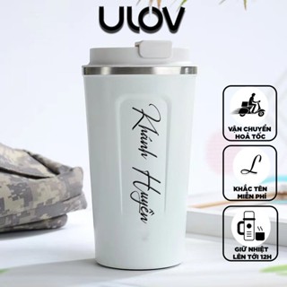  Ly giữ nhiệt văn phòng khắc tên có nắp chống đổ inox 304 chính hãng ULOV-COCGN01 