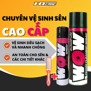 Xịt vệ sinh sên cao cấp wow spray 600ml lube71 tẩy nhanh nhông sên dĩa nhập khẩu thái lan