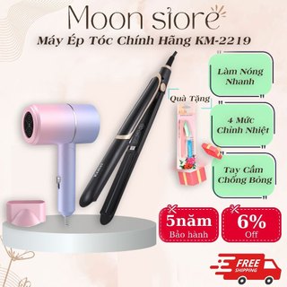Máy làm tóc, duỗi, là tóc kemei km-2219, máy duỗi tóc đa năng 5 mức chỉnh nhiệt cao cấp, hàng chính hãng bảo hành 5 năm