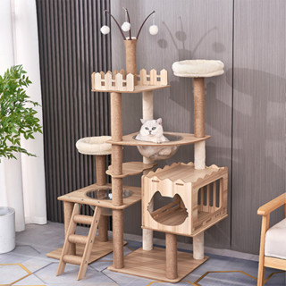 Nhà gỗ cattree nhà cây cào móng cho mèo mẫu lớn BECHON