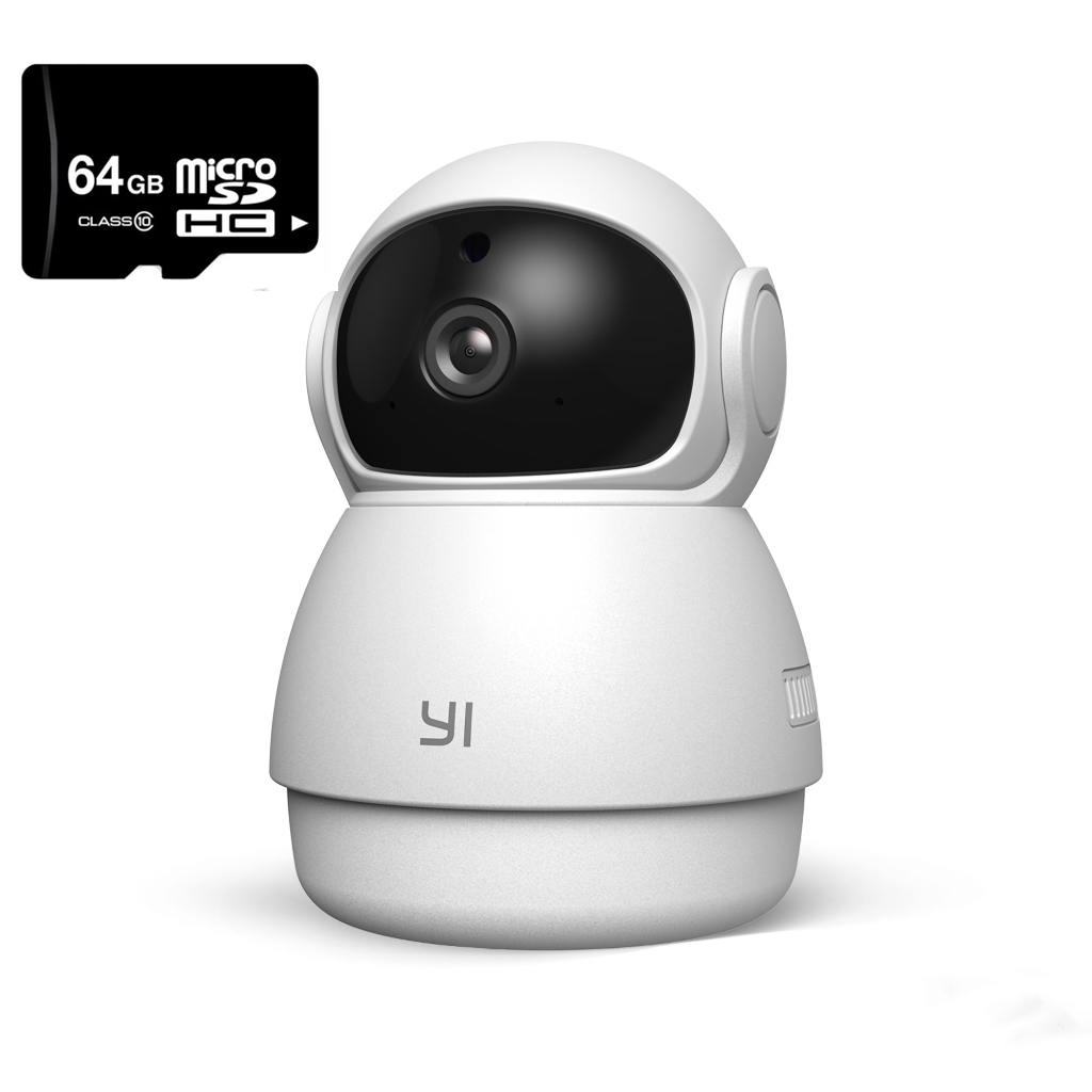 Camera wifi trong nhà xoay 360 độ | Camera  yi home 1080p + Thẻ nhớ 64G