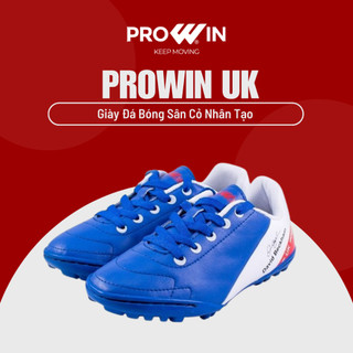 Giày đá bóng, giày đá banh trẻ em sân cỏ nhân tạo Prowin UK màu xanh bích