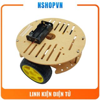 Khung Xe Robot Tròn dùng với các dự án xe dò line, xe robot tránh vật cản Arduino