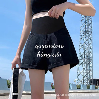 Quần bầu💗freeship💗quần đùi bầu quần short jean bầu ống rộng chất đẹp