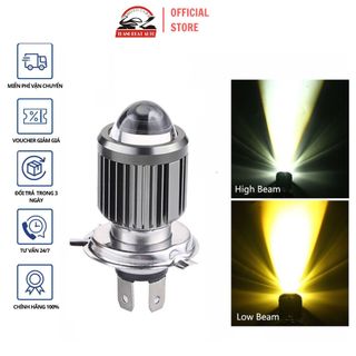 Đèn Led facos bi cầu Ma Racing H4(3 chân)/fa vàng-cos trắng