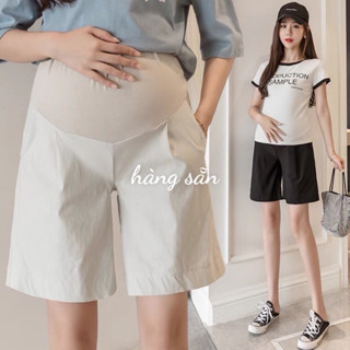 Quần Lửng Bầu💓FREESHIP💓Quần Short Bầu Quần Đùi Bầu Chất kaki Co Giãn Nhẹ Dáng Ngố
