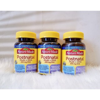 [Hàng Mỹ] Viên uống Vitamin tổng hợp Nature Made Postnatal cho phụ nữ sau sinh 60 viên.