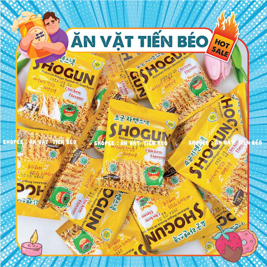 Mì Tôm Trẻ Em Ăn Liền Hàn Quốc SHOGUN Vị Gà SIÊU HOT, đồ ăn vặt