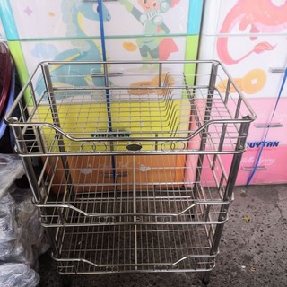 KỆ CHÉN INOX 3 TẦNG (SIZE 40X60X75CM)