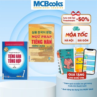 Sách - Combo Giáo Trình Hàn Tổng Hơp Dành Cho Người Việt Nam Sơ Cấp 1 Và Ngữ Pháp Tiếng Hàn Thông Dụng Sơ Cấp