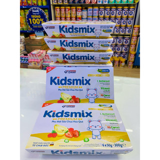 Sữa Chua Petit Vị Trái Cây Dâu/Chuối/Mơ Lốc 6 hộp x50g. Pho mai sữa chua kidsmix.