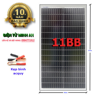 Tấm Pin năng lượng mặt trời đơn tinh thể Mono 50W công nghệ 9bb