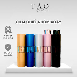 Chai lọ chiết nước hoa xoáy son 15ml vỏ nhôm cao cấp dày dặn