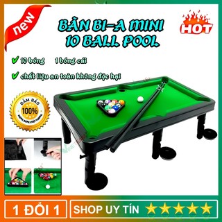 Bàn bi a mini đồ chơi bàn bi a cho bé dài 44cm 11 bi cho bé vui chơi cùng bạn bè chất liệu cao cấp