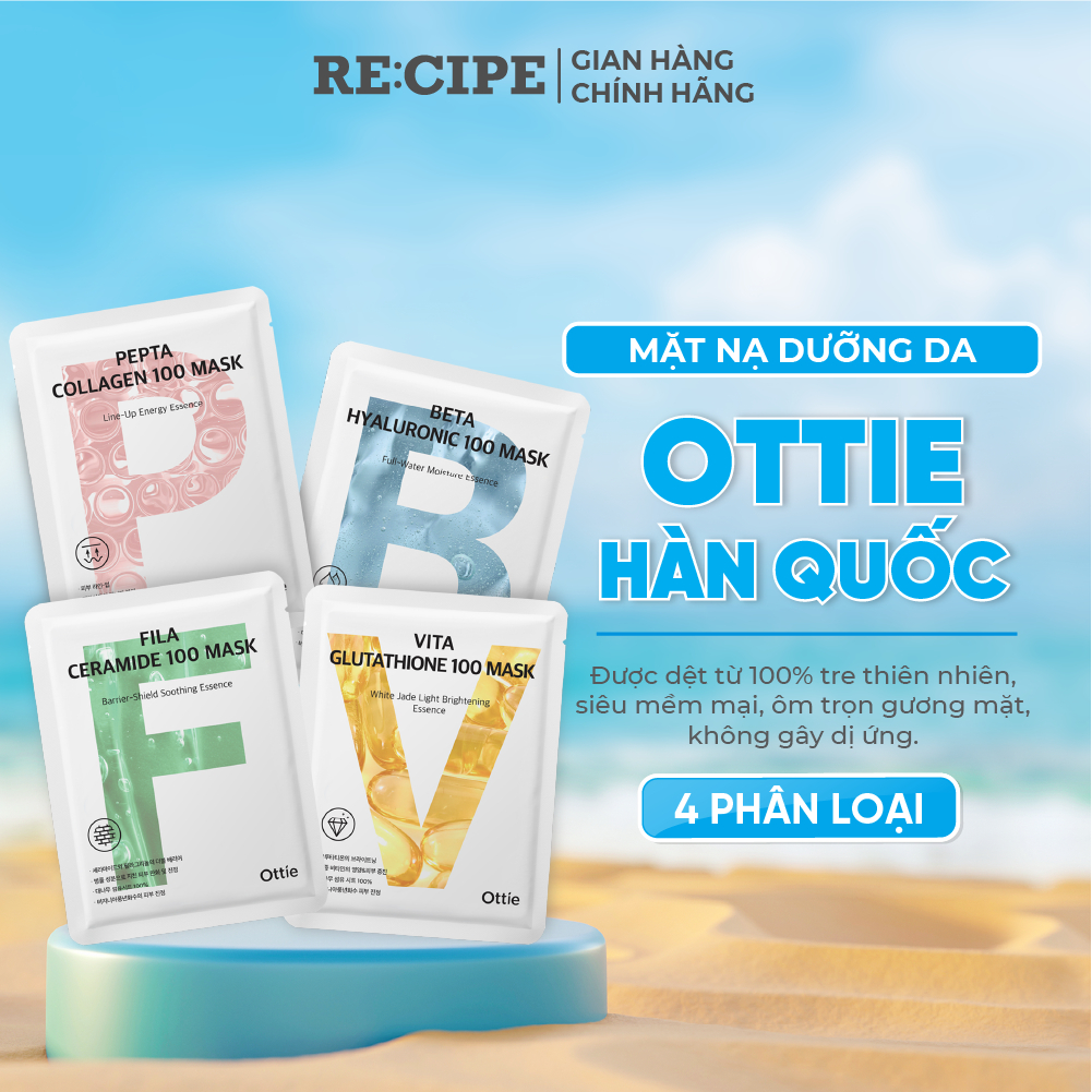 Mặt Nạ Dưỡng Da Ottie Hàn Quốc Dưỡng Trắng Cấp Ẩm Mềm Mịn Cho Da 25Ml
