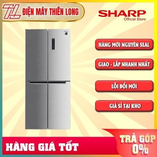 Sj-fxp480v-sl - tủ lạnh sharp inverter 401 lít sj-fxp480v-sl - bảo hành chính hãng 12 tháng tận nhà