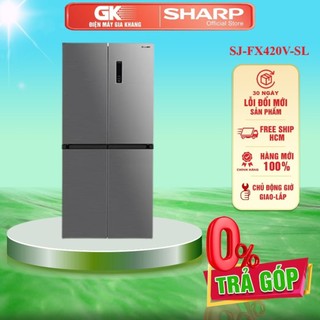 Sj-fx420v-sl - miễn phí công lắp đặt-- tủ lạnh sharp inverter 362 lít sj-fx420v-sl