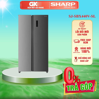 Sj-sbx440v-sl - tủ lạnh sharp inverter sj-sbx440v-sl 442 lít - bảo hành chính hãng