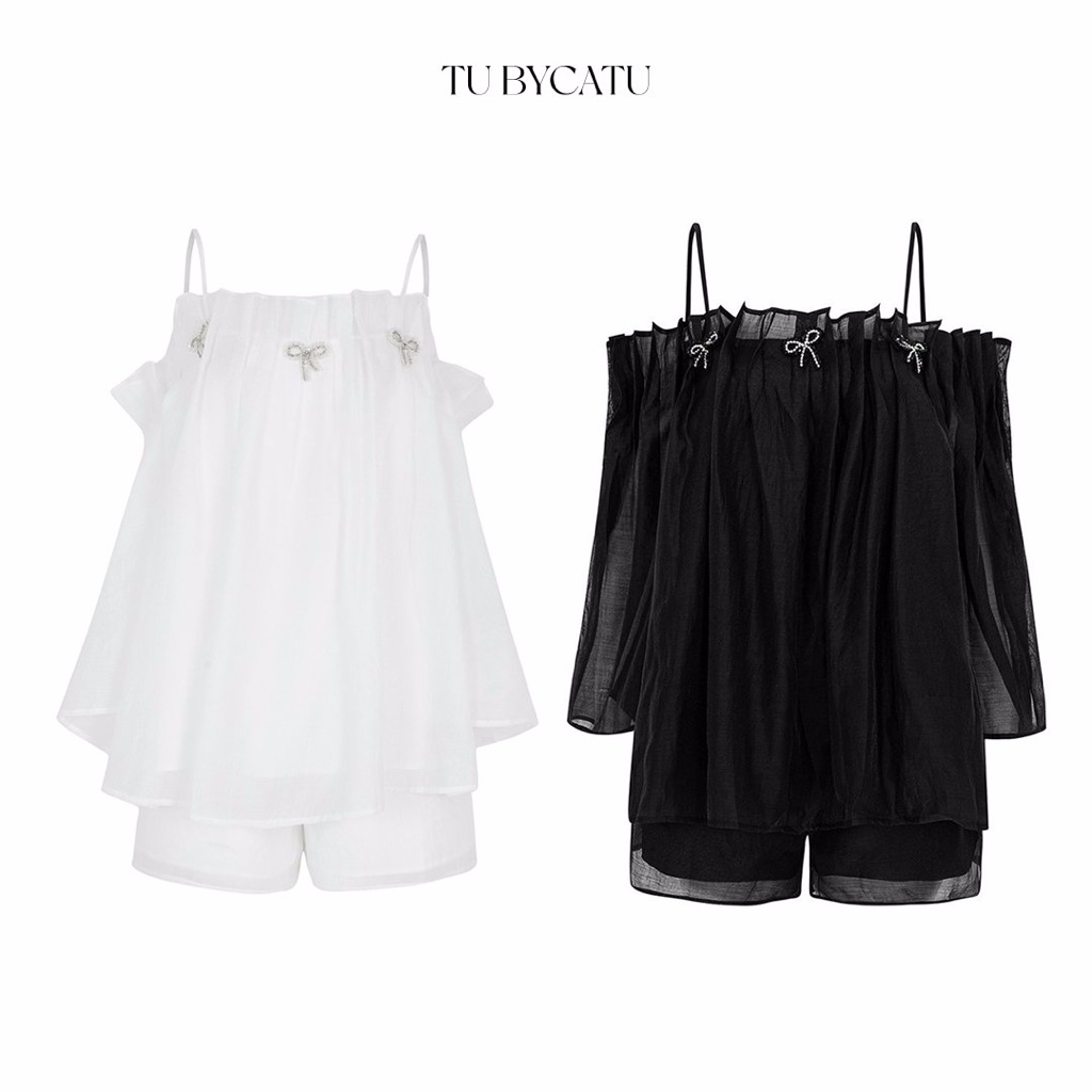 TUBYCATU | Set áo và quần short zane white/ black set