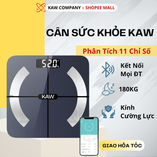 Cân Điện Tử Sức Khỏe KAW, Phân Tích Chỉ Số Cơ Thể, Kết Nối Điện Thoại Qua Bluetooth, Bảo Hành 12 Tháng