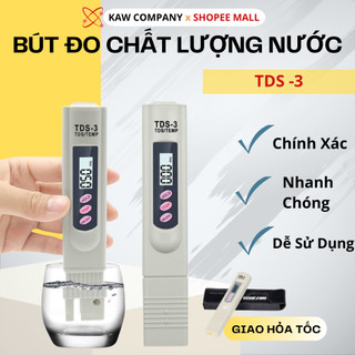 Bút đo tds trắng và bao da kiểm tra lượng chất rắn hòa tan trong nước và nhiệt độ nước với độ chính xác cao